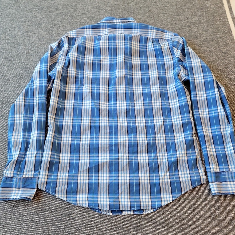NWT J.Crew Shirt Men's Medium Slim Fit Blue Plaid‎ Long Sleeve Button Down - Picture 8 of 8